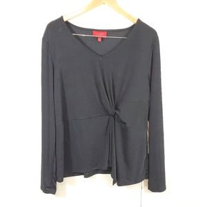 Jennifer Lopez women's long sleeve twist front top